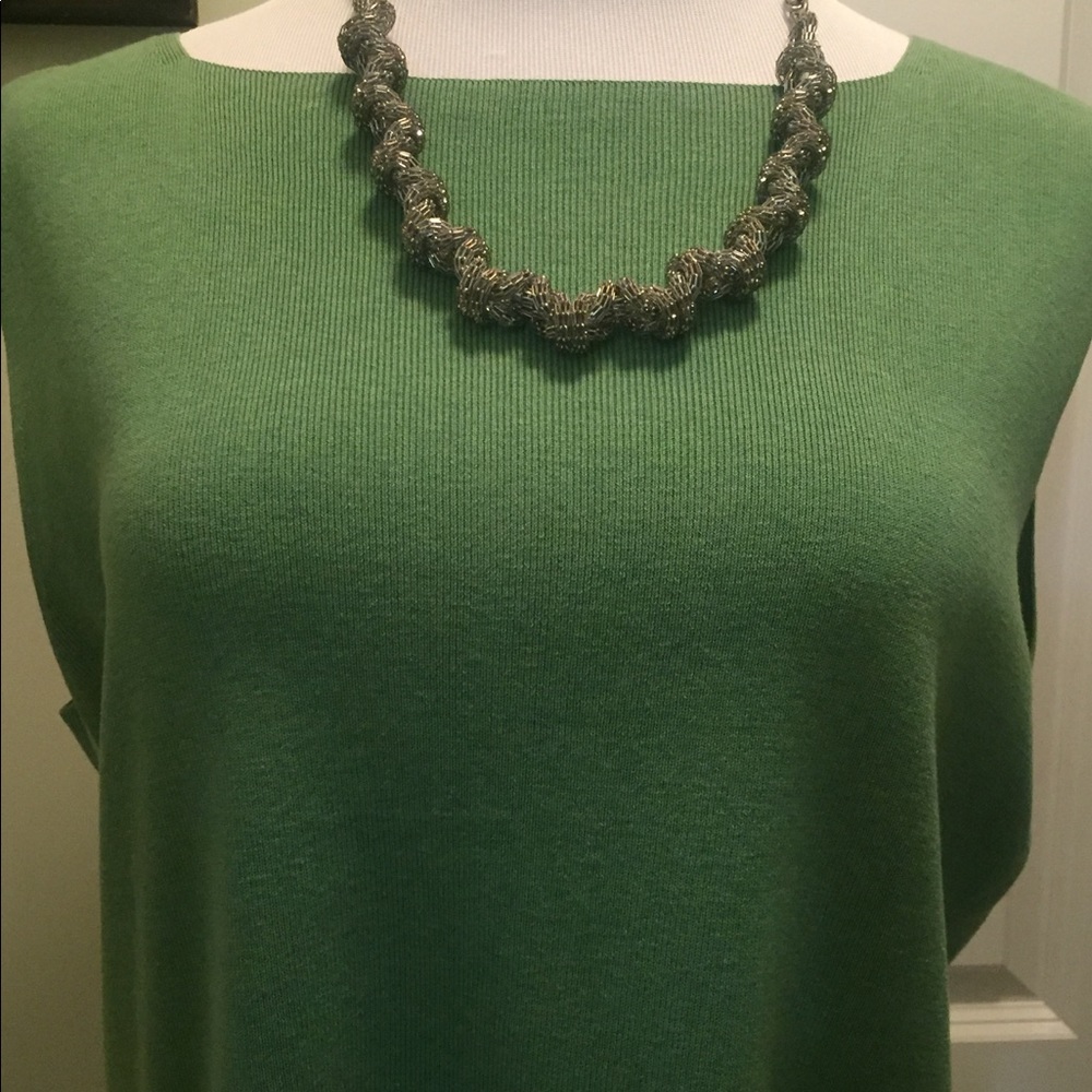 Coldwater Creek cotton & silk  sleeveless shell